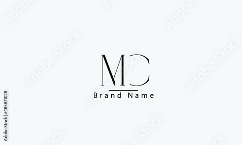 MC CM M C abstract vector logo monogram template