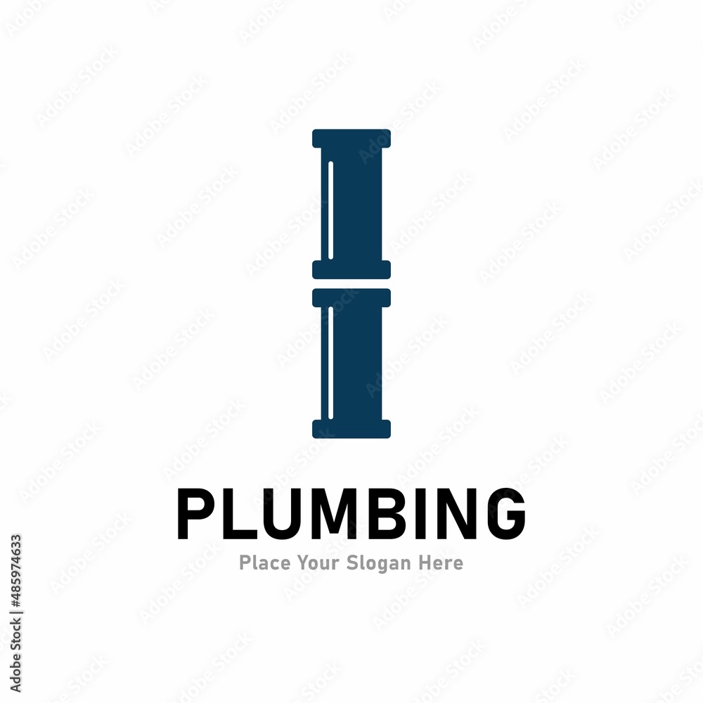 letter i plumbing logo vector design. Suitable for pipe service, drainage, sanitation home, and service company 