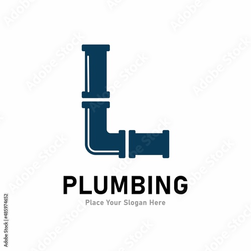 letter l plumbing logo vector design. Suitable for pipe service, drainage, sanitation home, and service company 