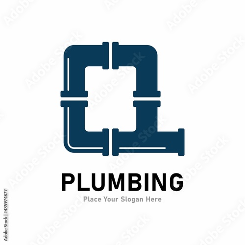 letter q plumbing logo vector design. Suitable for pipe service, drainage, sanitation home, and service company 