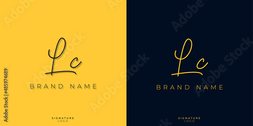 Minimal line art letters LC Signature logo. It will be used for Personal brand or other company.