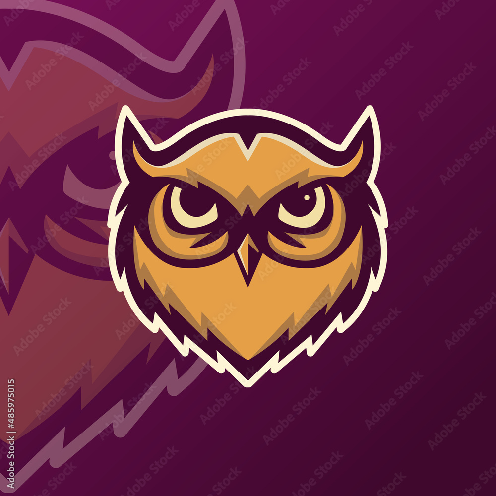 owl mascot esport gaming logo