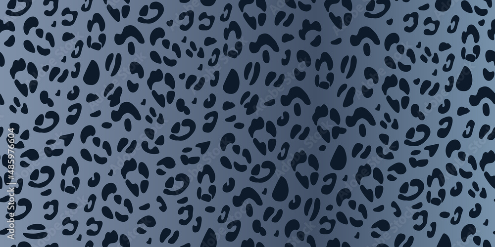 Denim leopard seamless pattern. Ideal for printing on fabric and paper. Vector animalistic background