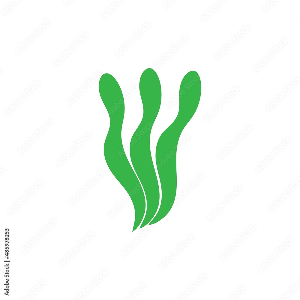 seaweed and seafood logo and icon vector seaweed and seafood logo and icon vector