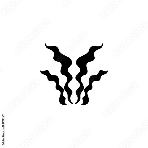 seaweed and seafood logo and icon vector