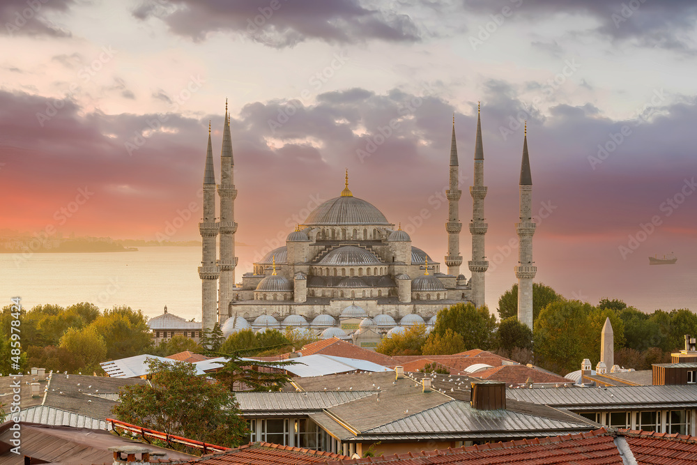 The Sultanahmet Mosque (Blue Mosque) in Istanbul, Turkey