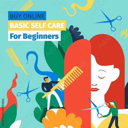 Buy online basic self care for beginners vector