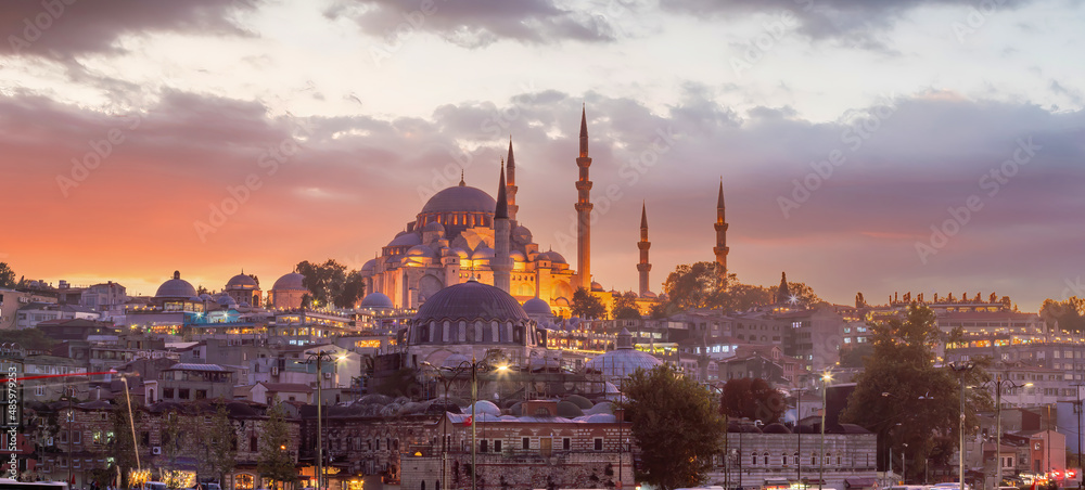 Obraz premium Beautiful view on Hagia Sophia in Istanbul, Turkey from top view