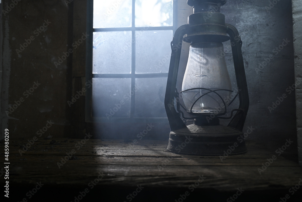 old lantern in the night