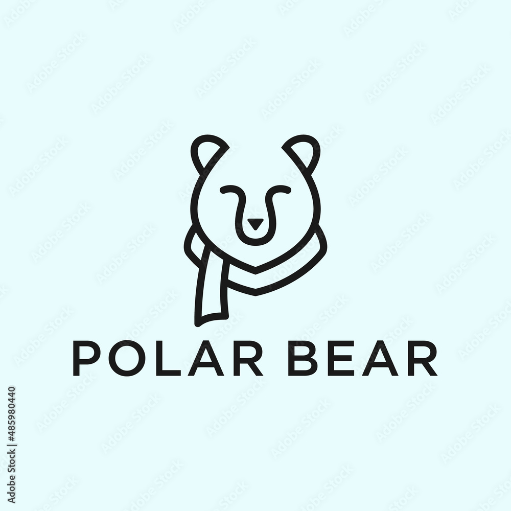 Fotografie polar bear logo. animal logo