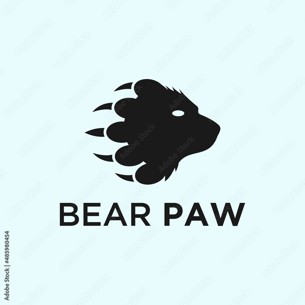Fotografie bear paw logo. animal logo