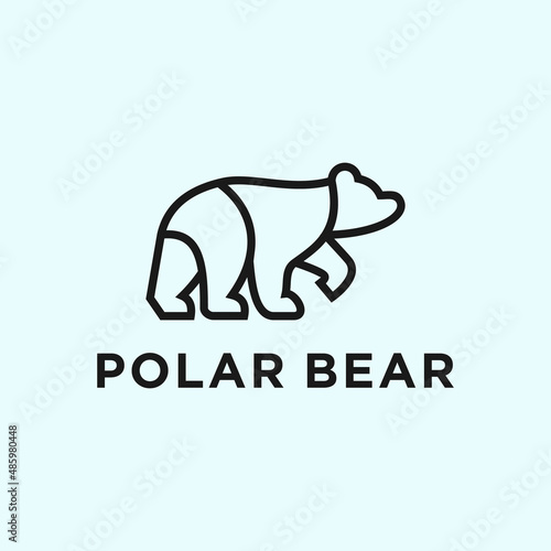 polar bear logo. animal logo