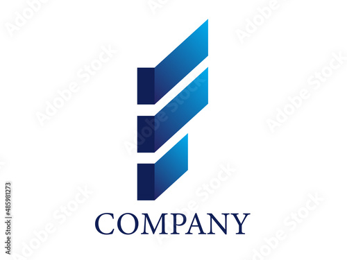 vector letter F logo for company.