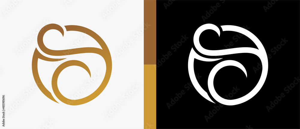 beautiful letter s infinity monogram with a creative, simple and luxurious concept. letter s logo design template. premium vector - obrazy, fototapety, plakaty 