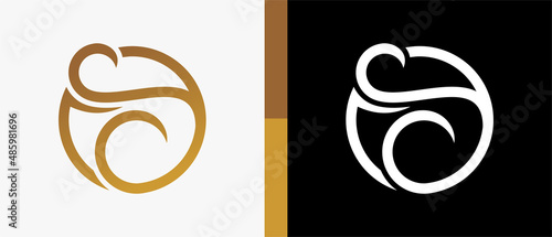 beautiful letter s infinity monogram with a creative, simple and luxurious concept. letter s logo design template. premium vector