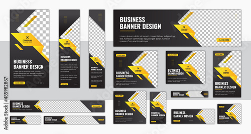 Web banner template Set, Horizontal header web banner. Modern cover header background for website design, Social Media Cover ads banner, flyer, invitation card design