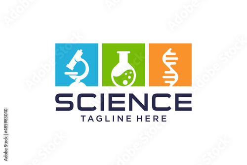Science Laboratory Logo Design Template