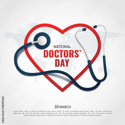 Vector Illustration of  Doctors' Day. For a poster, banner and greeting card.
