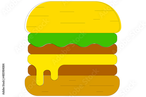 Burger Isolated Vector Illustration which can be easily Download