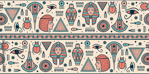 Set of seamless symbol patt...