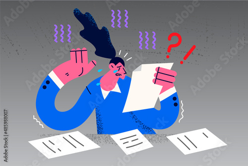 Unhappy woman employee get dismissal notice 