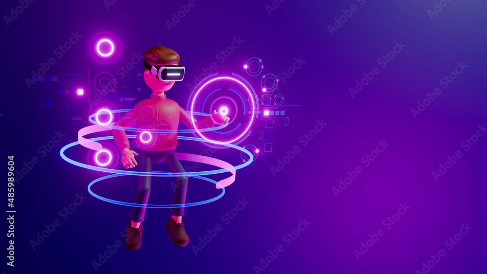 Metaverse technology future concept. VR virtual digital reality cyber metaverse simulation Innovation connection global blockchain experiences network futuristic. 3d rendering. Metaverse technology future concept. VR virtual digital reality cyber metaverse simulation Innovation connection global blockchain experiences network futuristic. 3d rendering.