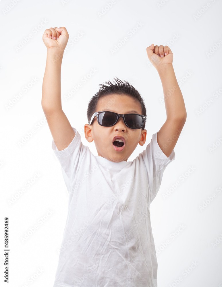 surprise boy on white background surprise boy on white background