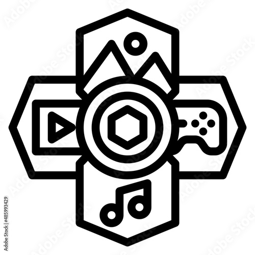 nft outline style icon