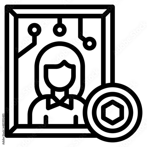 nft outline style icon