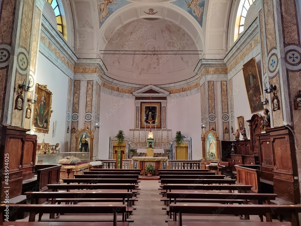 Pontificia Università San Tommaso D Aquino Procida - Interno della Chiesa di San Tommaso d'Aquino Stock Photo
