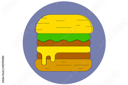 Burger Isolated Vector Illustration which can be easily Download