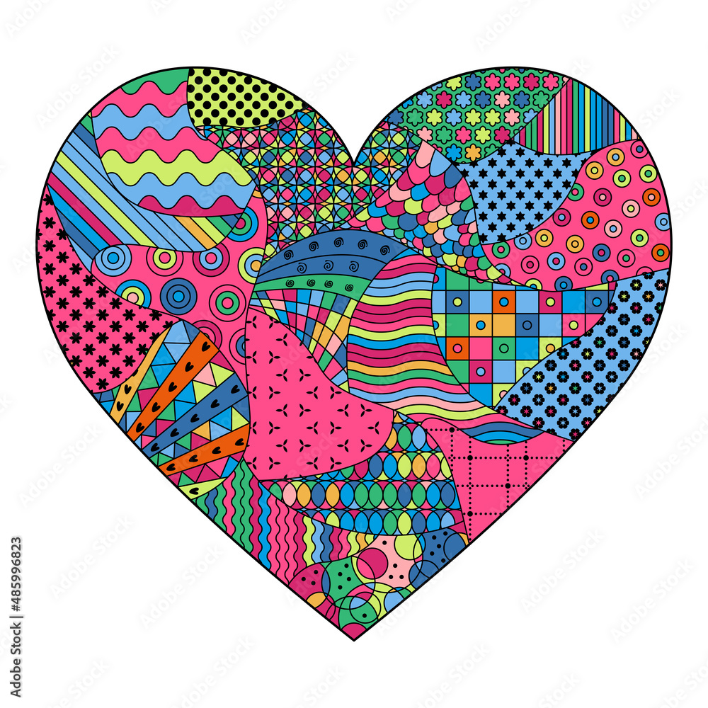 Vector zentangle illustration. Art design from doodles, patterns and ...