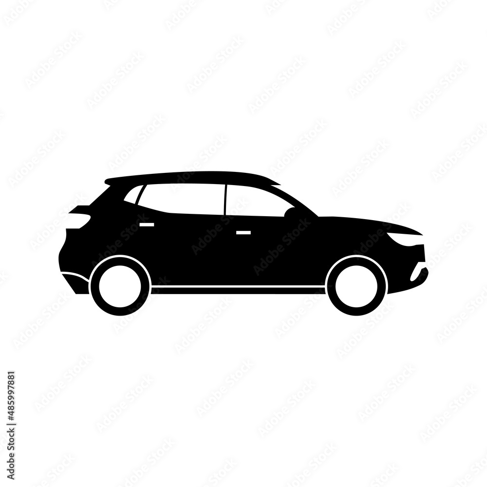 Vector car silhouette symbol