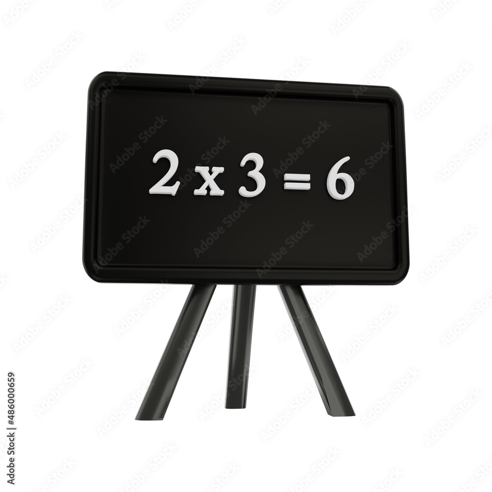 3d rendering educational Whiteboard icon 3d rendering educational Whiteboard icon