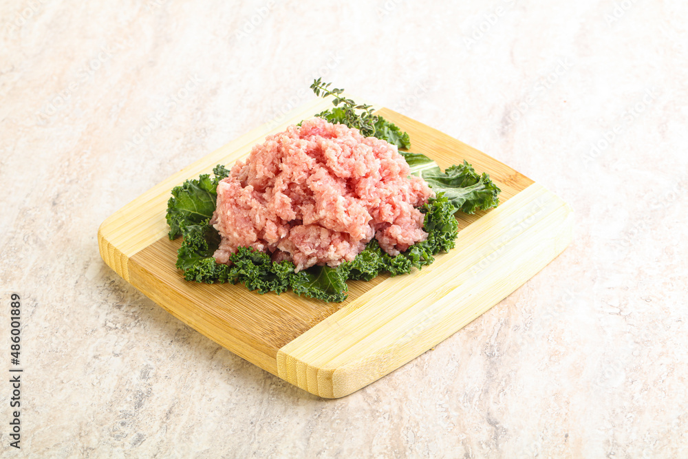 Raw pork minced meat for cooking Raw pork minced meat for cooking