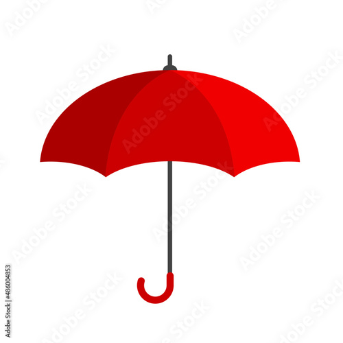 umbrella flat logo icon vector illustration red color modern design isolated on white background