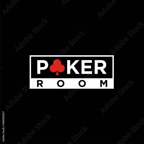 Poker room logo with a simple and elegant design