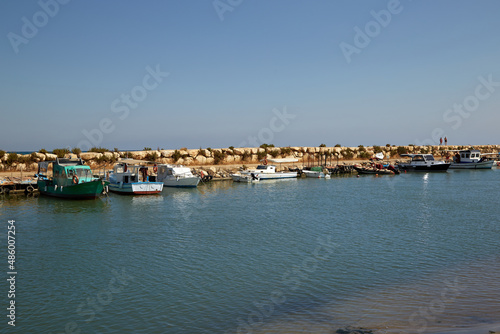 boats in Turkey on the shores of the Mediterranean sea, during the covid 19 pandemic © jteivans