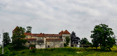 View to ancient castle in Svirzh, Ukraine