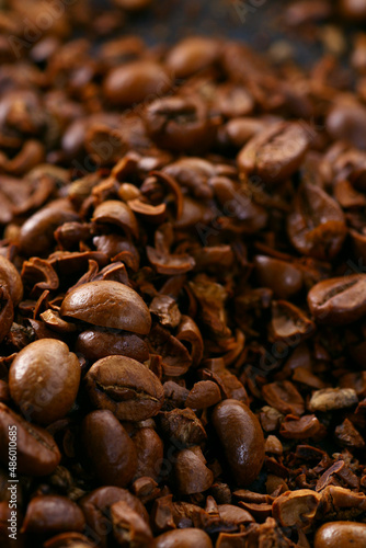 Macro texture of coffee beans