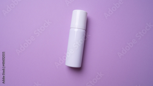 small package of deodorant top view. isolated