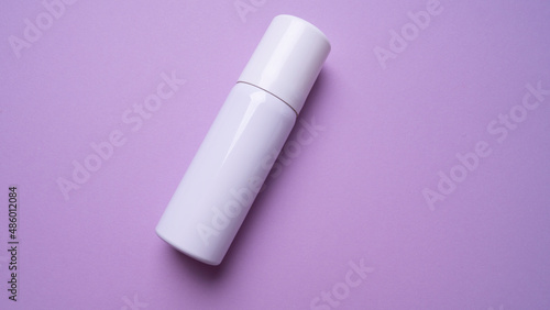 small package of deodorant top view. isolated