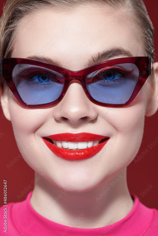 female in stylish glasses female in stylish glasses