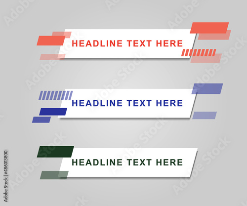 Modern Geometric Lower Third Template Vector Design eps10 great to be used in a media, video projects, editing projects, or anything related to digital productions