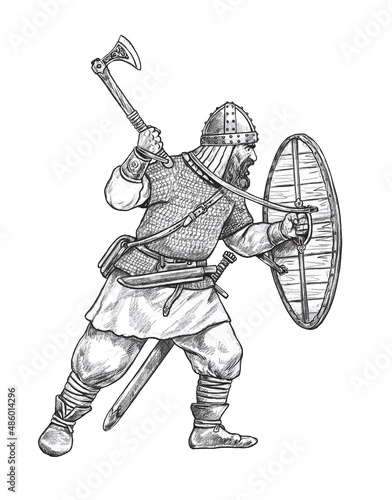 Konstfotografi Viking with ax