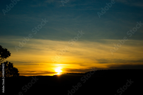 sunset over the lake