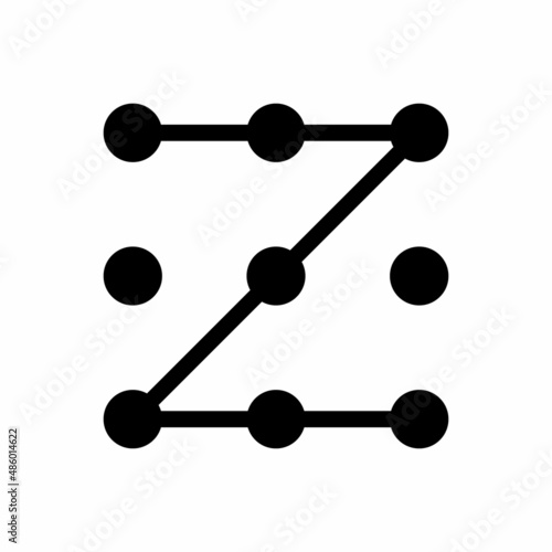 screen pattern lock icon vector