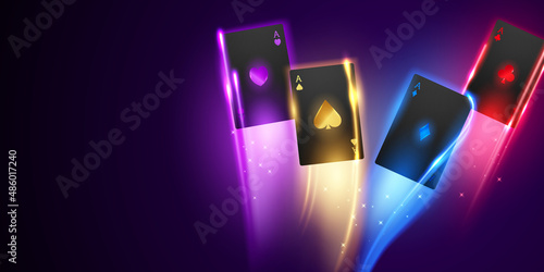 3D Rendering Casino Background Design Vector illustration of colorful casino poker chips in dark background.