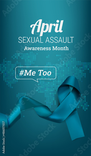Sexual Assault Awareness Month-April concept with ribbon