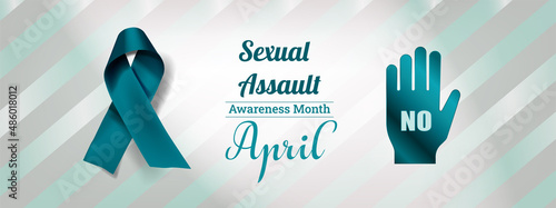 Sexual Assault Awareness Month-April concept with ribbon